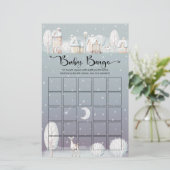 Sneeuwhuis baby bingo baby shower (Staand voorkant)