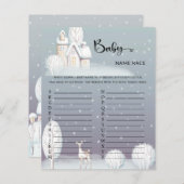 Sneeuwhuis Baby naam Race Game (Voorkant / Achterkant)