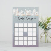 Sneeuwhuis baby shower baby bingo (Staand voorkant)