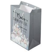 Sneeuwhuis Baby shower Gift Bag Medium Cadeauzakje (Voorkant Gekanteld)