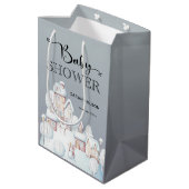 Sneeuwhuis Baby shower Gift Bag Medium Cadeauzakje (Achterkant Gekanteld)