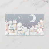 Sneeuwhuis baby shower-luierhandel informatiekaartje (Achterkant)