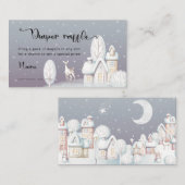 Sneeuwhuis baby shower-luierhandel informatiekaartje (Voorkant / Achterkant)