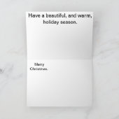 Sneeuwhut Kerst Kaart. Feestdagen Kaart (Binnen)