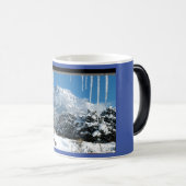 Sneeuwicles bergen winterscène magische morphing magische mok (Voorkant rechts)