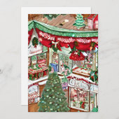 Sneeuwig dorp kerstkaart (Voorkant / Achterkant)