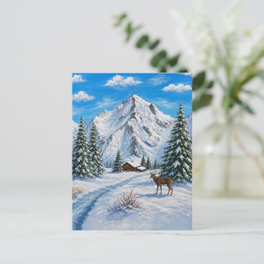 Sneeuwige bergvallei ansichtkaart briefkaart (Staand voorkant)