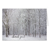 Sneeuwige Bossen Dank u Notecard (Voorkant Horizontaal)