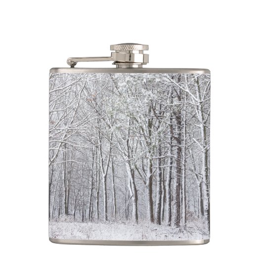 Sneeuwige Bossen Heupfles (Voorkant)