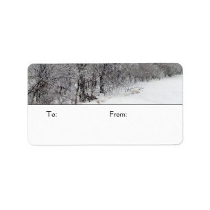 Sneeuwige Bossen Middelgrote Labels