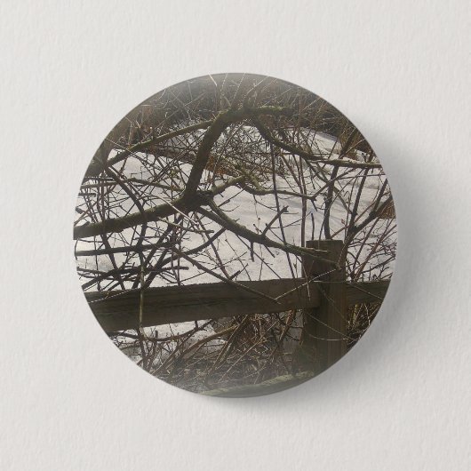 Sneeuwige Bossen Ronde Button 5,7 Cm (Voorkant)
