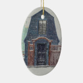 Sneeuwige Dag Keramisch Ornament (Rechts)