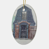 Sneeuwige Dag Keramisch Ornament (Links)