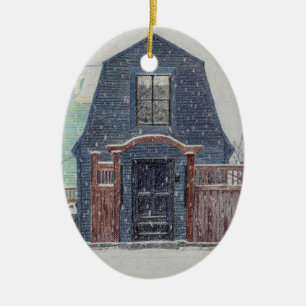 Sneeuwige Dag Keramisch Ornament