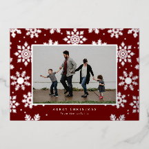 Sneeuwige Gefolieerde Geperste Fotokaart