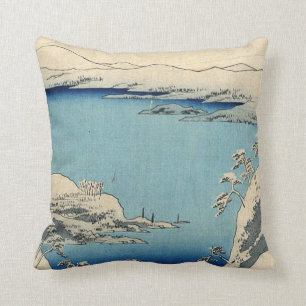 Sneeuwige Japanse illustratie Kussen