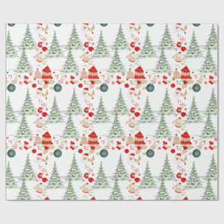 Sneeuwige Kerst Wrap Cadeaupapier