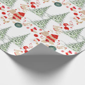 Sneeuwige Kerst Wrap Cadeaupapier (Hoek)
