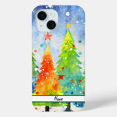 Sneeuwige kerstbomen Case-Mate iPhone case (Achterkant)
