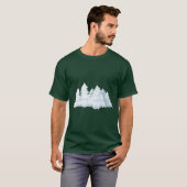 Sneeuwige kerstbomen t-shirt (Voorkant volledig)