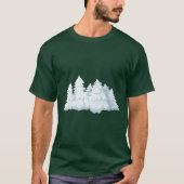 Sneeuwige kerstbomen t-shirt (Voorkant)