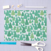 Sneeuwige kerstbomen tissuepapier (Craft)