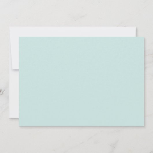 Sneeuwige kerstboom - Blauwgroen en minimaal wit Feestdagenkaart (Achterkant)