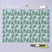 Sneeuwige kerstboom Pattern Green White Tissuepapier (Craft)