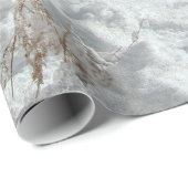 Sneeuwige kerstboomscène, verpakkingspapier cadeaupapier (Rol Hoek)