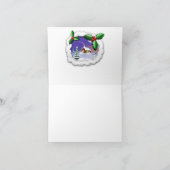 Sneeuwige kerstcadeautjes groene faux Glitter Feestdagen Kaart (Binnen)