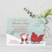 Sneeuwige kerstfeestdag kaart (Staand voorkant)