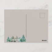 Sneeuwige kerstillustratie met gouden recept briefkaart (Achterkant)