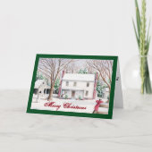 Sneeuwige kerstKaart Feestdagen Kaart (Voorkant)