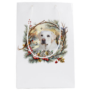 Sneeuwige Labrador Retriever Kerst Medium Cadeauzakje