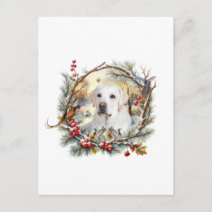 Sneeuwige Labrador Retriever Vakantie Briefkaart
