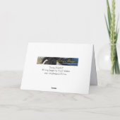 Sneeuwige maart II paard wenskaart Feestdagen Kaart (Achterkant)