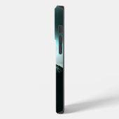 Sneeuwige, mysterieuze blauwe neonlichte monogram  Case-Mate iPhone case (Achterkant / Links)