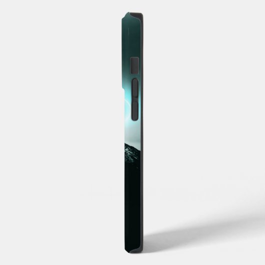 Sneeuwige, mysterieuze blauwe neonlichte monogram  Case-Mate iPhone case (Achterkant / Links)