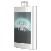 Sneeuwige, mysterieuze blauwe neonlichte monogram  flacon (Links)