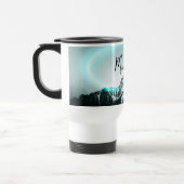 Sneeuwige, mysterieuze blauwe neonlichte monogram reisbeker (Links)