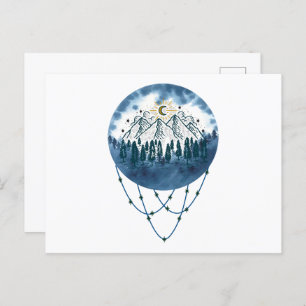 Sneeuwige Natuur van de Boom van de Bouw Briefkaart