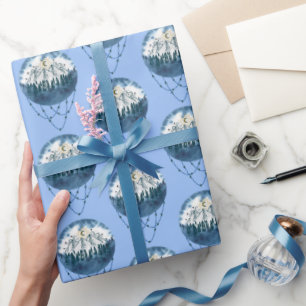 Sneeuwige Natuur van de Boom van de Bouw Cadeaupapier