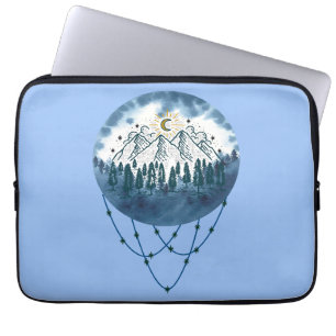 Sneeuwige Natuur van de Boom van de Bouw Laptop Sleeve