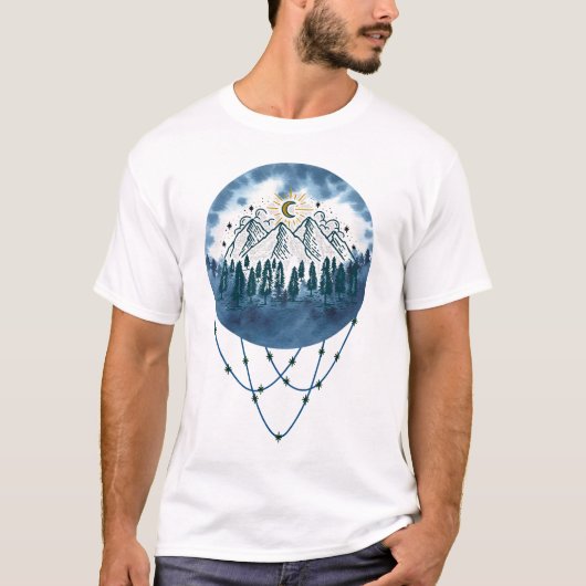 Sneeuwige Natuur van de Boom van de Bouw T-shirt (Voorkant)