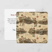 Sneeuwige Oatman Burro Kerst Nostalgie (Voorkant / Achterkant)