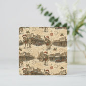 Sneeuwige Oatman Burro Kerst Nostalgie (Staand voorkant)