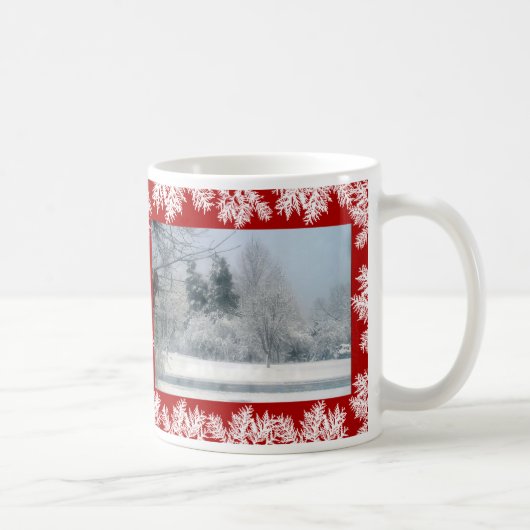 Sneeuwige Ochtend Kerstmug Koffiemok (Rechts)
