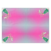 Sneeuwige Paarse kerstboomscène Tafelkleed (Voorkant (Horizontaal))