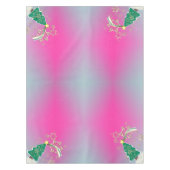 Sneeuwige Paarse kerstboomscène Tafelkleed (Voorkant)