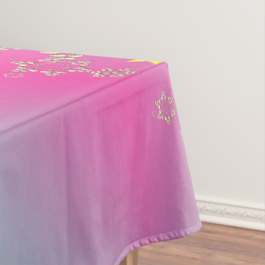 Sneeuwige Paarse kerstboomscène Tafelkleed (Voorbeeld)